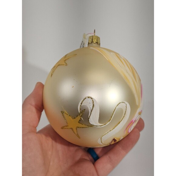 KSD Vintage Italian Blown Glass Christmas Ornament Holiday Decor Ball Angel NEW - Picture 4 of 6